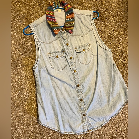 Forever 21 - Chambray Tank Top - Picture 1 of 4